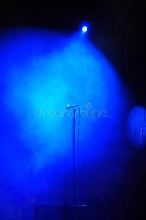 Stage Microphone, Blue Widget, Glass Menagerie, Kate Bush, Mood Indigo, Blue Curacao, Rock Concert, Mockups Design, Stage Lighting