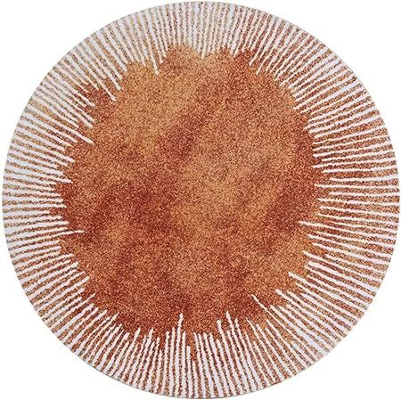 Amazon.com: Mamatong Burnt Orange White Stripes Bordered Round Area Rug for Living Room Modern Abstract Pattern Dining Kitchen Runner Rugs Soft Fluffy Circle Bedroom Floorcover Home Office Rug 5ft : Home & Kitchen Round Rugs Dining Table, Rugs In Living Room Modern, Rug In Dining Room, Rugs In Bedroom, Modern Floor Rugs, Dining Room Large, Large Modern Rugs, Modern Round Rugs, Floor Rugs Living Room