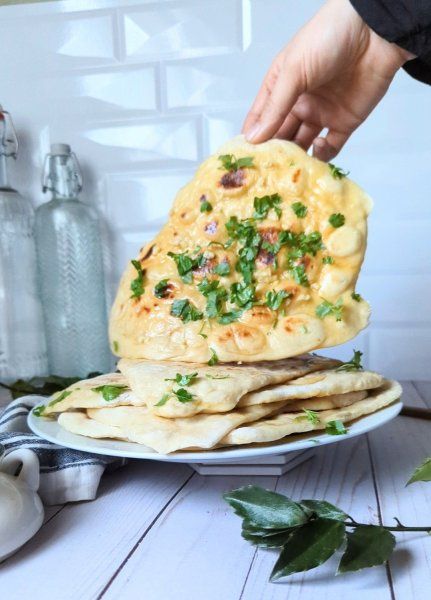 Sourdough Naan Recipe, Sourdough Naan Bread Recipe, Naan Bread Vegan, Garlic Naan Bread Recipe, Sourdough Naan, Dough Starter Recipe, Garlic Naan Recipe, Vegan Naan, Recipe Using Sourdough Starter