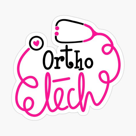 Get my art printed on awesome products. Support me at Redbubble #RBandME: https://www.redbubble.com/i/sticker/Ortho-Tech-Orthopaedic-Technologist-Department-Orthopedic-Technician-by-gowthama/46968194.EJUG5?asc=u Orthopaedic Art, Orthopedic Technician, Scrub Nurse, Surgical Technologist, Scrubs Nursing, Nurse Life, Nurse Gifts, My Love, Sticker Design