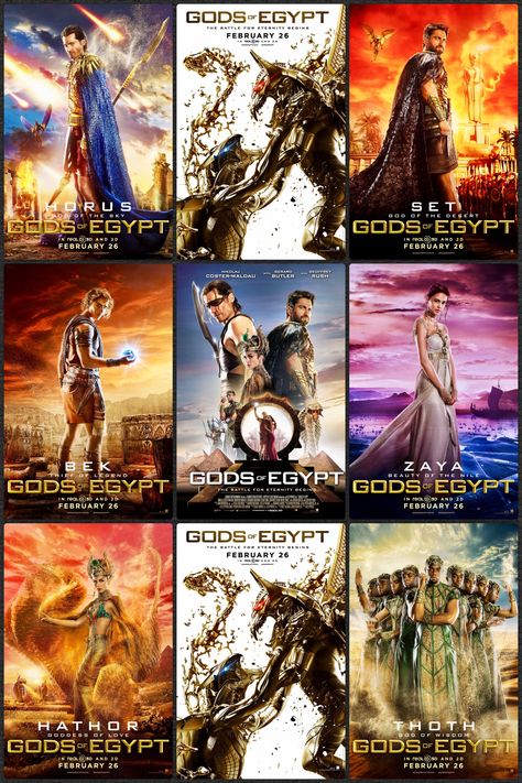 Gods Of Egypt Movie, Egypt Movie, Egypt Mythology, Egypt Gods, Angelina Jolie Movies, Tam Film, Kemetic Spirituality, Egyptian Movies, Film Recommendations