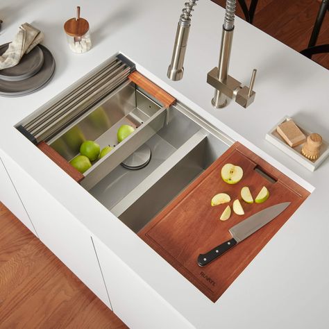 I like the idea of it I think, but I'd want to see one in person to see if I think it would be useful in practice. Ledge Kitchen Sinks, Double Bowl Undermount Kitchen Sink, Workstations Design, Workstation Sink, Contemporary Kitchen Sinks, Double Bowl Sink, Steel Kitchen Sink, Undermount Kitchen Sinks, Stainless Steel Bar