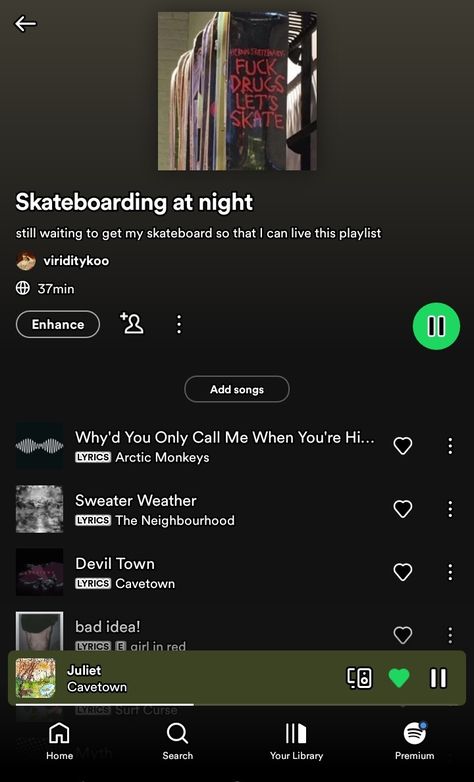 Skating Playlist, Skater Playlist, Night Playlist, Skateboarding At Night, Sweater Weather Lyrics, Skater Guy, Skater Girl Aesthetic, 90s Songs, Real Memes