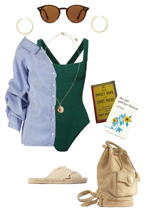 "Call me by your name. OLIVER - inspired." by monsteryay ❤ liked on Polyvore featuring Hunza G, Boohoo, CastaÃ±er, Ray-Ban, Versus, Pocket Book, Simon & Schuster, Versace and BaubleBar Call Me By Your Name Outfits, Name Outfits, Outfit Inspiration Women, Beachy Outfits, Call Me By Your Name, Hunza G, Outfit Inspo Summer, Italy Outfits, 90s Fashion Outfits