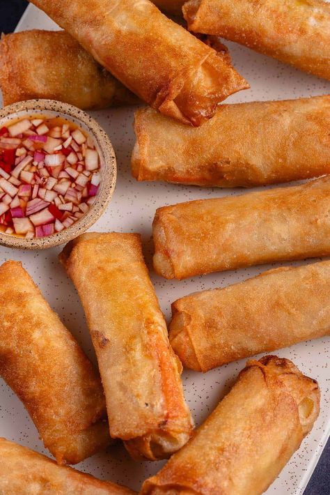 Vegan Lumpia Recipe, Lumpiang Gulay Recipe, Vegan Lumpia, Gulay Recipe, Lumpiang Gulay, Vegetable Lumpia, Vegetable Egg Rolls, Lumpia Recipe, Yeast Rolls Recipe