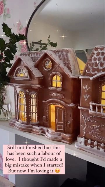 Michelle Fallon on Instagram: "It’s not fully finished but I had to share. I just love it!! I had to share it now to give everyone the chance to save all the plastic dollhouses in the land from landfill and upcycle them into gingerbread houses 🥰 I know, I have a thing for all things gingerbread. I just can’t help it. What do you think? Love it? . . . . . . #upcycleddollhouse #gingerbreadhouse #michellemakeschristmas #diychristmasdecor #handmadechristmas #zerowastechristmas" Paper Mache Gingerbread House, Gingerbread Dollhouse, Zero Waste Christmas, Dollhouse Decorating, Upcycle Plastic, All Things Gingerbread, House Trim, Christmas Gingerbread House, Plastic Doll