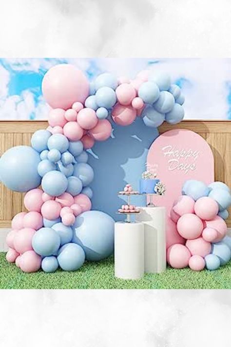 Black Gold Silver Balloon, Pink Balloon Arch, Blue Garland, Balloons Decoration, Balloon Arch Kit, Garland Backdrops, Gender Reveal Balloons, 40th Birthday Decorations, Gender Reveal Party Decorations