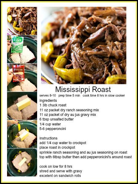 mississippi roast Crockpot Roast Recipes, Pot Roast Crock Pot Recipes, Parmesan Risotto, Mississippi Roast, Mississippi Pot Roast, Crockpot Roast, Roast Recipe, Pot Roast Recipes, Crockpot Dishes