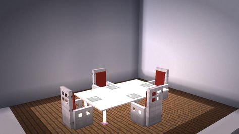 Table Minecraft, Minecraft Modern, All Minecraft, Minecraft Inspiration, Minecraft House, Minecraft Builds, Minecraft Ideas, Minecraft Houses, Dinner Table