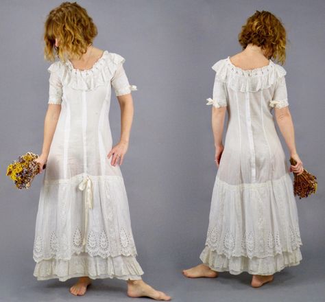 Edwardian Slip Dress, Edwardian Princess Slip, Edwardian Lingerie Dress, Historical Costuming, Lingerie Slip Dress, Lace Trim Shorts, 18th Century Fashion, 40s Fashion, Lingerie Dress