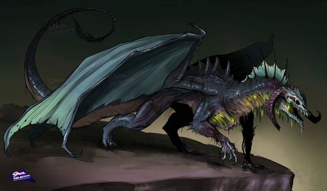 Dnd Black Dragon, Black Dragon Dnd, Dragon Dnd, Chromatic Dragon, Space Dragon, Dnd Dragons, Dragon Sketch, Cool Dragons, Creature Artwork