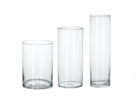 Clear Glass Vase Set from Ikea, via Gardenista Ikea Vases, Vase Transparent, Glass Cylinder Vases, Copper Vase, Clear Vases, Marble Vase, Rustic Vase, Chinese Vase, Cylinder Vase