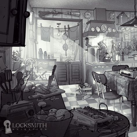 Development Sketches, Value Painting, Environment Sketch, Environment Painting, Illustration Photoshop, Props Art, American Interior, Interior Sketch, Architecture Drawing Art