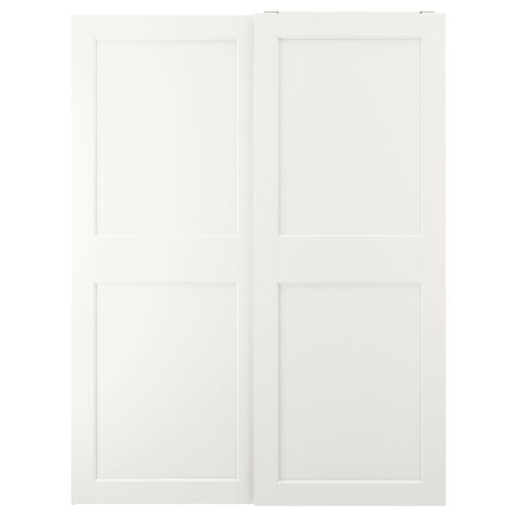 Ikea Closet Doors, Two Panel Doors, Armoire Pax, Ikea Closet, Wardrobe Systems, Modular Wardrobes, Pax Wardrobe, Sliding Closet Doors, Rolling Door