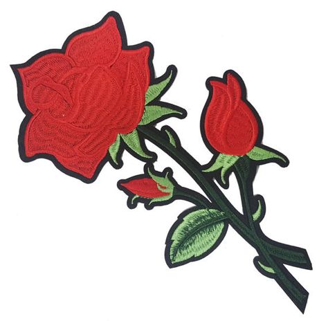 Embroider Rose, Rose Patch, Holiday Boutique, Rose Applique, Red Rose Flower, Hot Fix, Trendy Flowers, Sewing Buttons, Flower Patch