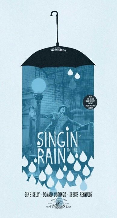 Singing in the rain Poster Grafico, Vintage Films, 타이포그래피 포스터 디자인, Singing In The Rain, Graphic Design Poster, Film Posters, Design Graphique, Graphic Design Typography, In The Rain