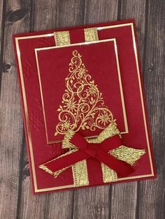 Stamped Christmas Cards, Cards For Christmas, Christmas Card Inspiration, Homemade Christmas Cards, Stampin Up Christmas Cards, Handmade Christmas Cards, Christmas Tree Cards, Tree Cards, Stampin Up Christmas