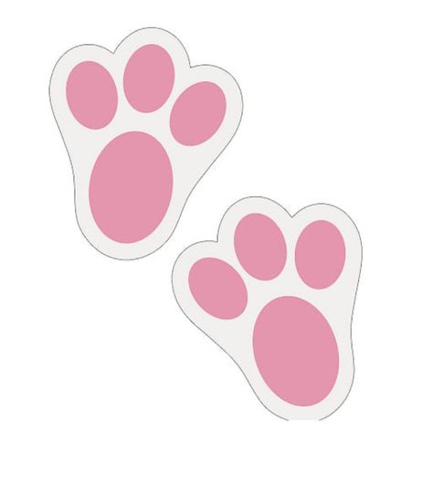 Rabbit Footprints, Easter Bunny Footprints, Pink Footprints, Bunny Paws, Easter Stuff, Easter Bunny Crafts, Rabbit Decor, Floor Decal, Easter Traditions