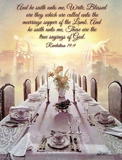 “And he saith unto me, Write, Blessed are they which are called unto the marriage supper of the Lamb. And he saith unto me, These are the true sayings of God.” Revelation 19:9 Marriage Supper Of The Lamb, Christ Centered Wedding, Behold The Lamb Of God, Rivers In The Desert, The Lamb Of God, Revelation 19, Fire And Desire, True Sayings, Lamb Of God