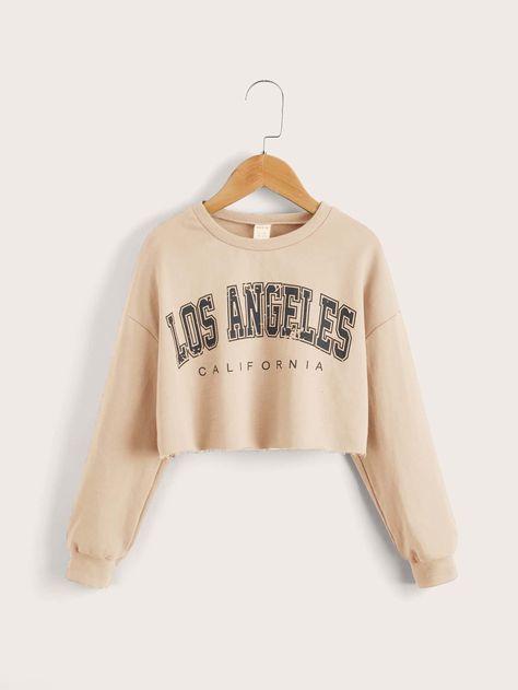 Aesthetic Dressing, Shein Clothes, Drop Shoulder Sweatshirt, Cute Summer Tops, Girls Jumpers, Girls Crop Tops, Crazy Stuff, Dropped Shoulder Sweatshirt, Cute Sweatshirts