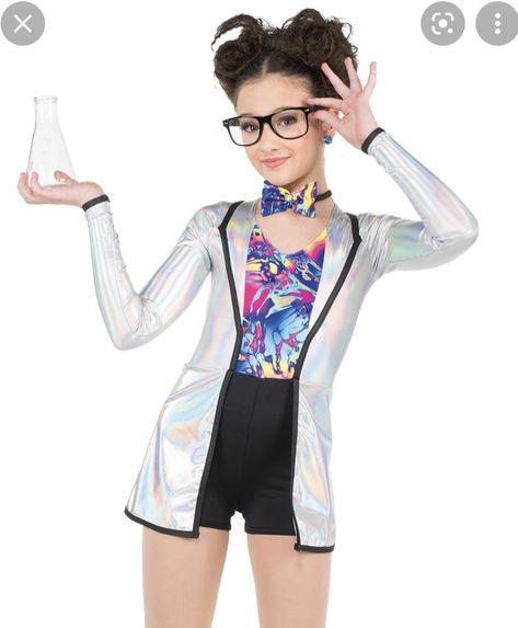 Character Dance Costumes, Dance Comp, Character Dance, Mad Science, Weird Science, Kid Character, Long Sleeve Jacket, Wish Come True, Mad Scientist