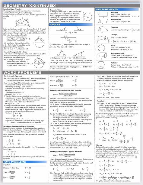 GRE Math Formula Sheet - Psi Chi Cal Poly Pomona Gen Math, Gre Study Guide, Gre Study Plan, Ap World History Notes, Gre Tips, Gre Study, Math Formula Sheet, Maths Formulas, Ged Study Guide