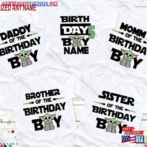 Baby Yoda Birthday Shirt Star Wars Shirts Family Matching T-Shirts Unisex Sweatshirt Check more at https://anniversarytrending.com/product/baby-yoda-birthday-shirt-star-wars-shirts-family-matching-t-shirts-unisex-sweatshirt/ Star Wars Birthday Shirt, Baby Yoda Birthday, Yoda Birthday, Family Birthday Shirts, Matching T Shirts, Star Wars Birthday, Star Wars Shirts, Family Birthdays, Birthday Shirt