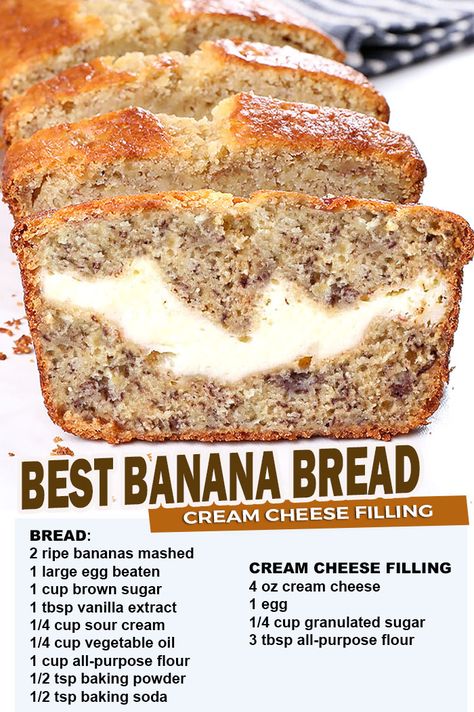 Cream Cheese Banana Bread - light,... - Smart School House Banana Bread Recipe Cream Cheese Filling, Banana Bread Cream Cheese Filling, Carmel Cream Cheese Bread, Banana Cream Cheese Bread, Banana Bread With Cream Cheese, Recipes Cream Cheese, Banana Bread Cream Cheese, Cream Cheese Banana Bread, Homemade Banana Bread Recipe