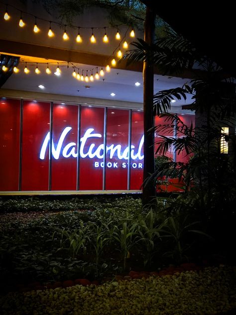 National Bookstore, National Book Store, Random Pictures, Book Store, Bookstore, Philippines, Neon Signs, Neon, Reading