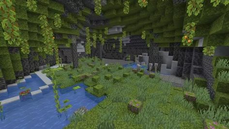 Minecraft Caves And Cliffs, Minecraft Wolf, Rumah Minecraft Sederhana, Cave System, Minecraft Wallpaper, Cave House, Minecraft Projects, Well Lights, Plant Life