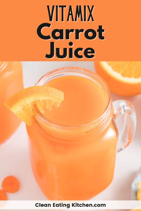 Juicing With A Vitamix Blender, Carrot Juice Recipe Blender, Vitamix Healthy Recipes, Vitamix Juice, Vitamix Juice Recipes, Inflammatory Drinks, Juices Recipes, Orange Carrot Juice, Vitamix Smoothies