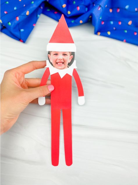 Kids will have so much fun with this elf on the shelf craft. It's a great way to get them excited about Christmas, and it also is really simple to do! All you need are some materials from around your house, plus our free printable template You can use these crafts for decoration or just as an excuse to spend time together making memories. Elf On The Shelf Cutouts Free Printable, Elf On The Shelf Crafts Preschool, Elf On The Shelf Patterns Free Printable, Elf Template For Photo Free Printable, Printable Elf Template, Elf Yourself Template Free Printable, Elf Body Template Printable, Elf On The Shelf Crafts For Kids To Make, Elf On The Shelf Craft Ideas