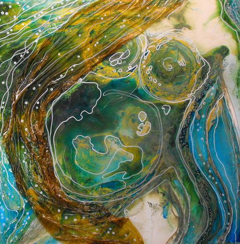 Carla Goldberg Artwork Title: Goddess Of The Spring Swell, Mixed Media. Contemporary artist  from Nelsonville New York United States. absolutearts.com Carla Goldberg, Spirited Art, Resin Artwork, Contemporary Artist, Mixed Media Artists, Artist Websites, Paintings & Prints, Artwork For Sale, Contemporary Artists