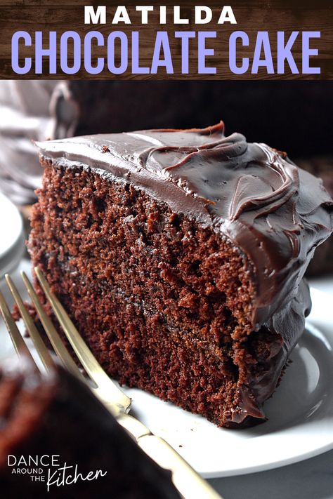 Matilda Chocolate Cake, Matilda Cake, Fudgy Chocolate Cake, Brick Street, Angel Food Cake Pan, Baking Cocoa, Best Chocolate Cake, Conventional Oven, Moist Chocolate Cake