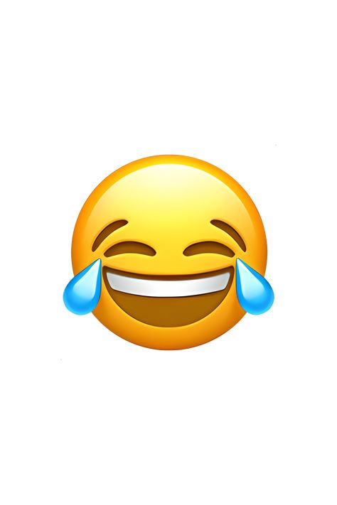 The 😂 Face With Tears of Joy emoji depicts a yellow face with closed eyes, a wide open mouth, and tears streaming down its cheeks. The mouth is curved upwards in a big grin, and the eyebrows are raised in a laughing expression. The tears are represented by two blue droplets on either side of the face. Overall, the emoji conveys a sense of uncontrollable laughter and joy. Emoji Laughing Face, Ios Emoji Instagram Story, Laugh Emoji Face, Cool Emoji Faces, Iphone Laughing Emoji, Emjios Faces, Ios Emoji Faces, Funny Emoji Faces Laughing, Ios Emoji Iphone