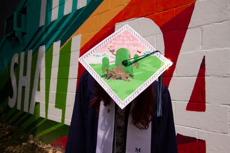 Time Adventure - you and i will always be back then Graduation Cap Adventure Time, Adventure Time Grad Cap, High School Graduation Cap, Grad Cap Designs, Cap Decoration, Grad Caps, Cap Ideas, Graduation Cap Designs, Graduation Caps