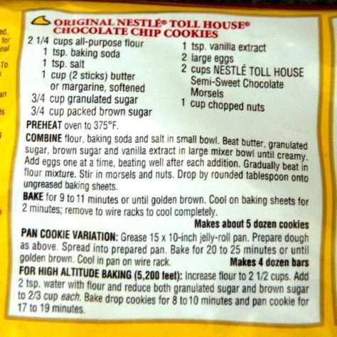 nestle toll house chocolate chip cookies Nestle Chocolate Chip Cookie Recipe, Nestle Cookies, Nestle Tollhouse Chocolate Chip Cookies, Nestle Chocolate Chip Cookies, Tollhouse Cookie Recipe, Nestle Toll House Cookies, Chocolate Chip Cookie Recipes, Tollhouse Chocolate Chip Cookies, Tollhouse Cookies