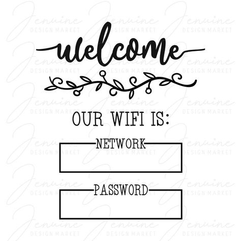 Wifi Signs For Guests, Wifi Password Ideas, Camo Cookies, Guest Wifi Sign, Airbnb Cottage, Wifi Password Sign Printable, Wifi Password Printable, Airbnb Signs, Password Printable