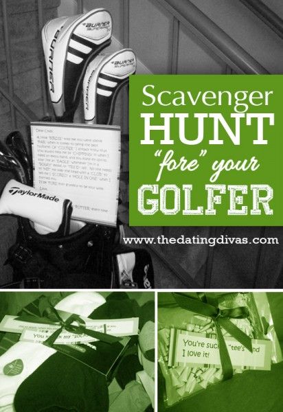 Sassy Suggestion: Golf themes scavenger hunt. Perfect party idea to entertain golfers of all ages! Re-pinned by www.apebrushes.com. GREENS BRUSHES THAT REALLY WORK! Boyfriend Scavenger Hunt, Golf Party Games, Golf Theme Party, Golf Birthday Gifts, Scavenger Hunt Birthday, Golf Lover Gifts, Golf Diy, Golf Birthday Party, Golf Event