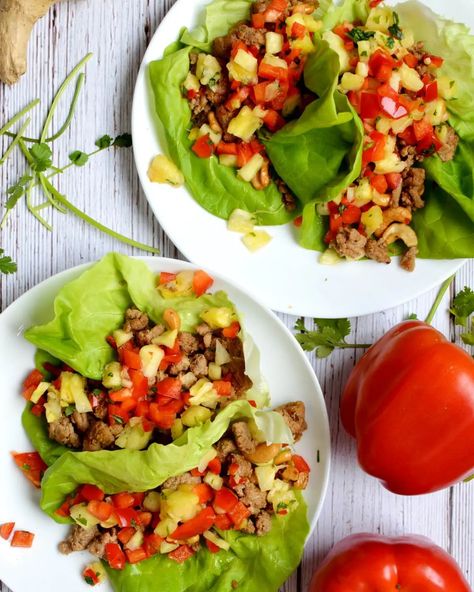 Thai Turkey Lettuce Wraps - caramel and cashews Ground Turkey Enchiladas, Field Meals, Turkey Lettuce Wraps, Turkey Enchiladas, Allergen Free Recipes, Dairy Free Breakfasts, Healthy Weeknight Dinners, Weekly Meals, Egg Free Recipes