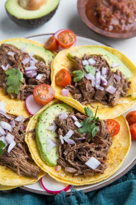 Instant Pot Roast Tacos, Beef Sirloin Tip Roast Instant Pot, Instant Pot Sirloin Tip Roast, Sirloin Roast Instant Pot, Chuck Roast Recipes Instant Pot, Sirloin Tip Roast Instant Pot, Best Beef Tacos, Instant Pot Shredded Beef, Crock Pot Mexican