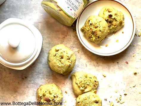 Pistachio Cream Cookies Cookies Pistachio, Biscuit Donuts, Cream Cookies, Pistachio Cream, Dough Ingredients, Almond Paste, Italian Cookies, Fresh Pasta, Latest Recipe