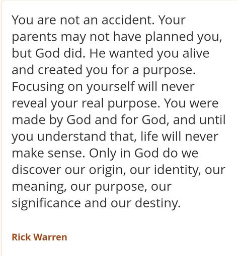 Rick Warren Quotes Relationships, Rick Warren Quotes Purpose, Gods Purpose For Me Quotes, Rick Warren Quotes, Focusing On Yourself, Purpose Quotes, Rick Warren, But God, God Is Real