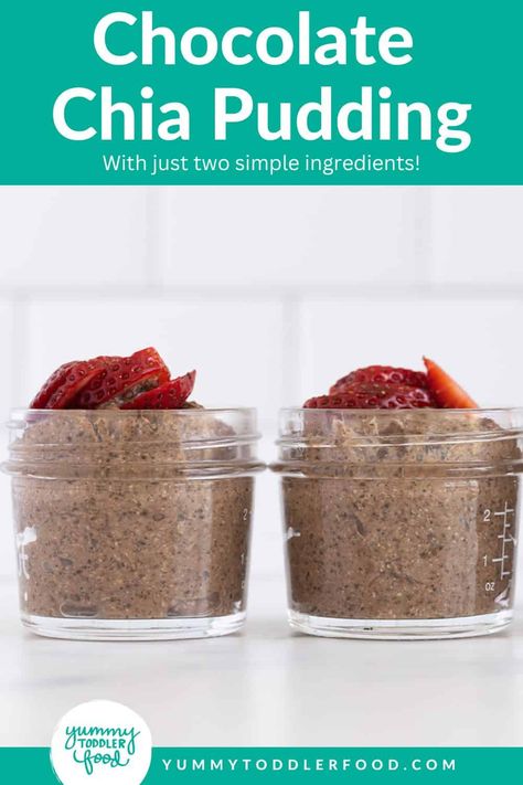 Chocolate Chia Pudding Blueberry Chia Seed Jam, Breakfast Calories, Chocolate Chia Seed Pudding, Toddler Foods, Coconut Chia Pudding, Chocolate Chia Pudding, Coconut Chia, Baby Foods, Kids Cooking