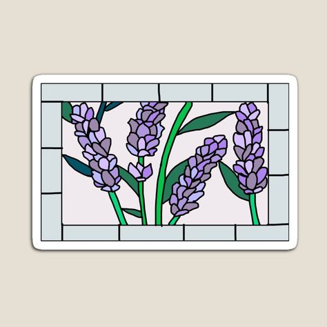 Get my art printed on awesome products. Support me at Redbubble #RBandME: https://www.redbubble.com/i/magnet/Lavender-stained-glass-window-by-AbigailHerman/157308396.TBCTK?asc=u Lavender Stained Glass Pattern, Stained Glass Patterns Free Printables Templates Butterfly, Stain Glass Window Art Simple, Floral Magnets, Stain Glass Window Art, Art Nouveau Flowers, Window Color, Stained Glass Door, Stained Glass Patterns Free