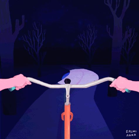 New trendy GIF/ Giphy. art animation gif illustration halloween dark light bike animated gif forest wild october trees deer bicycle cycling darkness riding gif animation gif illustration flash light bike light giftober oh deer deer in the head lights. Let like/ repin/ follow @cutephonecases Animation Classes, Animation Storyboard, Halloween Stories, Bike Illustration, Animation Gif, Arte 8 Bits, Animation Sketches, Bike Light, Animation Tutorial