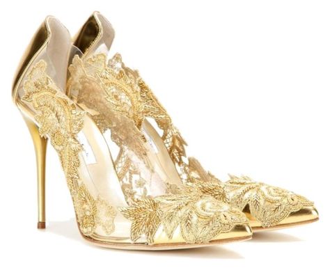 "Untitled #30" by kayla-smith-x on Polyvore featuring Oscar de la Renta Red Carpet Shoes, Gold High Heel Shoes, Transparent Shoes, Gold Shoes Heels, Shoes Pumps Heels, Wedding Shoes Pumps, Hak Tinggi, Gold High Heels, Dr Shoes