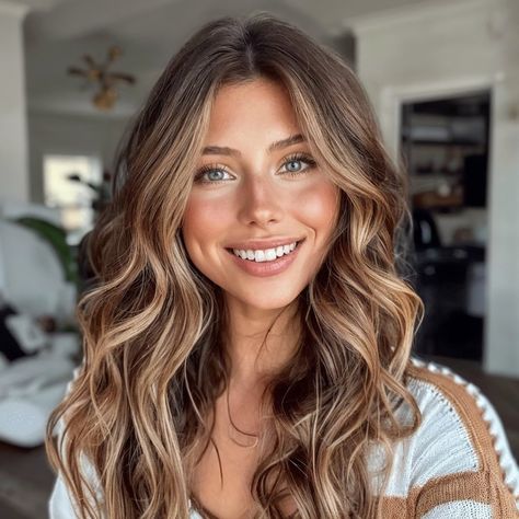 Blonde To Reddish Brown Hair, Medium Carmel Brown Hair, Soft Auburn Balayage, Dorit Kemsley Brown Hair Color, Summer Brown Hair With Highlights, Brunette Honey Blonde Highlights, Halo Hair Highlights, Hazel Eyes Light Brown Hair, Light Brown Hair With Cool Highlights