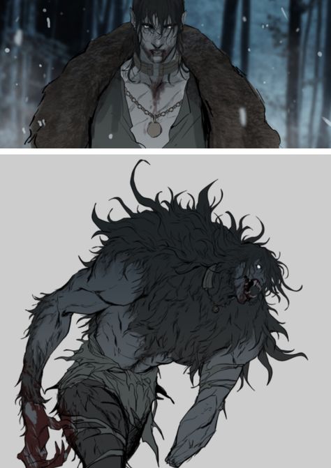 Werewolf With Horns, Cyberpunk Werewolf, Werewolf Character Art, Anime Werewolf Male, Anime Monster Boy, Werewolf Transformation Art, Werewolf Male Art, Irish Werewolf, Monster Character Design Male