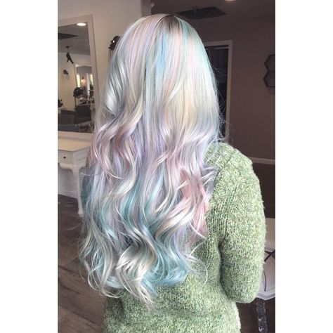 Opal Hair Color, Unicorn Hair Color, Holographic Hair, Opal Hair, Rainbow Hair Color, Hair Color Pastel, Icy Blonde, Hair Color Purple, Unicorn Hair